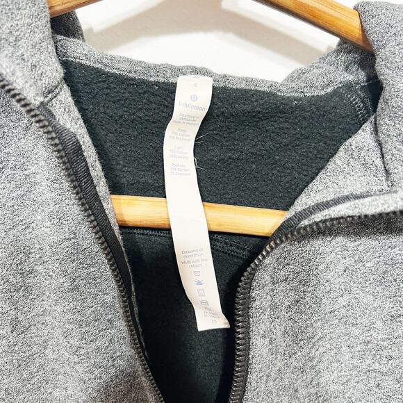 Lululemon Heather Grey Scuba zip up hooded sweater Size 4 - Picture 2 of 3